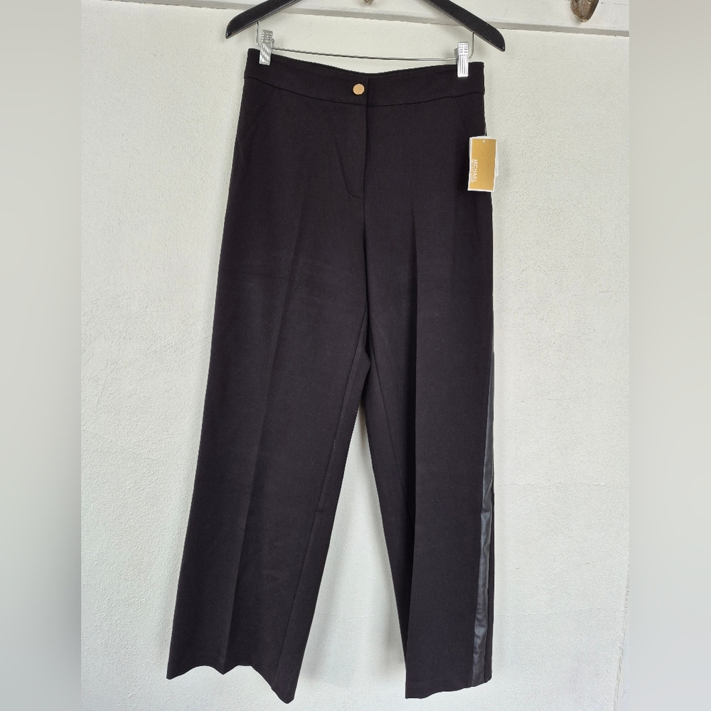 Michael Kors NWT Wide Leg Trouser Dress Pants Size 6 Black